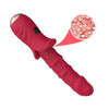 Vibratore realistico di design per il punto G silenzioso in silicone rosso ricaricabile USB