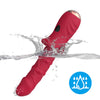 Vibratore realistico di design per il punto G silenzioso in silicone rosso ricaricabile USB