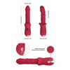 Vibratore realistico di design per il punto G silenzioso in silicone rosso ricaricabile USB