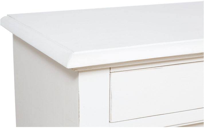 Biscottini Credenza Country legno massello tiglio finitura bianca anticata Biscottini