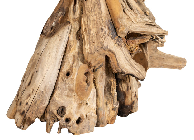 Biscottini Scultura a forma di testa di cavallo in legno di teak riportato dal mare