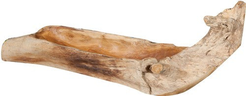 Biscottini Ciotola in legno di teak riportato dal mare naturale dimensioni lunghezza