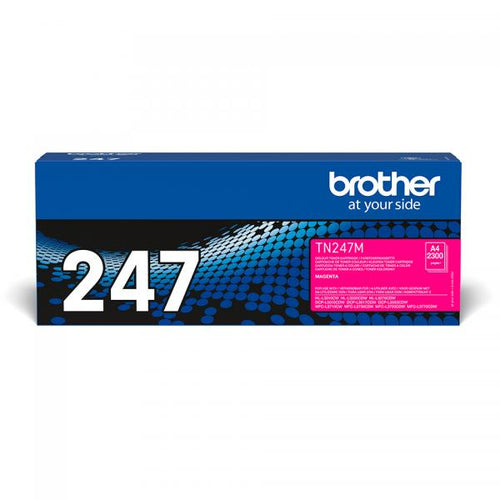 Toner originale Brother TN-247M per stampanti Brother Lxxx - Stampa fino a 2.300 pag. - Magenta