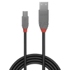 LINDY CAVO 1M USB 2.0 KABEL A/MINI-B, ANTHRA