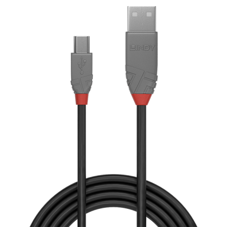 LINDY CAVO 1M USB 2.0 KABEL A/MINI-B, ANTHRA