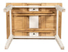 Biscottini Tavolo Country allungabile in legno massello di tiglio struttura bianca anticata piano naturale Made in Italy