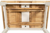 Biscottini Tavolo Country allungabile in legno massello di tiglio struttura bianca anticata piano naturale Made in Italy