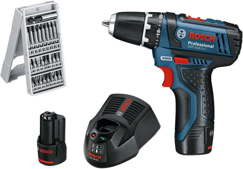BOSCH PROFESSIONAL - TRAPANO AVVITATORE GSR12V-15 2 BATTERIE LITIO 10.8V-2Ah