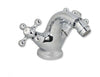 Rubinetto Bidet Miscelatore Doppio Comando Monoforo Bagno Ottone Cromato 52345a