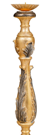 Biscottini CANDELIERE IN LEGNO FINITURA FOGLIA ORO ANTICATO E NERO MADE IN ITALY Offerta