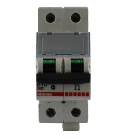 Interruttore magnetotermico 2P 2modulo 10A Bticino
