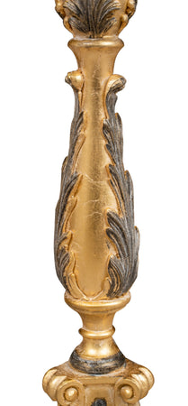 Biscottini CANDELIERE IN LEGNO FINITURA FOGLIA ORO ANTICATO E NERO MADE IN ITALY Offerta