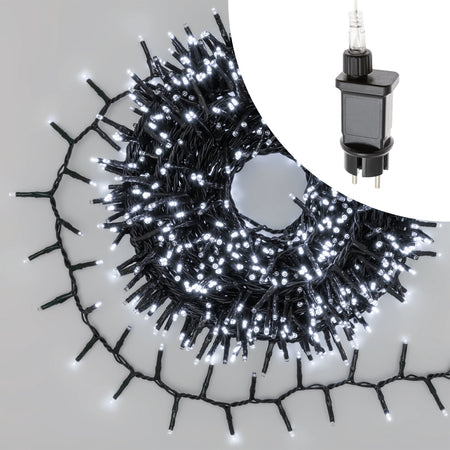 Luci di natale catena luminosa con 1000 miniled gioco di luce automatico effetto flash per esterno addobbi natalizi