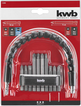 KWB - SET 11 PUNTE CON ALBERO FLESSIBILE