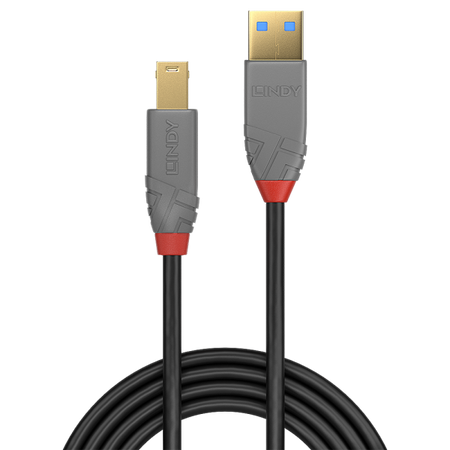 LINDY CAVO USB 3.2 TIPO A A B, 5 GBIT/S, ANTHRA LINE, 5M