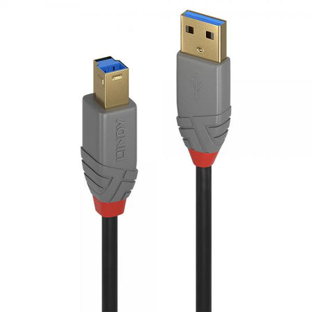 LINDY CAVO USB 3.2 TIPO A A B, 5 GBIT/S, ANTHRA LINE, 5M