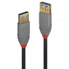 LINDY PROLUNGA USB ANTHRA LINE 3.0 TIPO A MASCHIO A A FEMMINA 2 MT TRIPLA SCHERMATURA GUSCIO IN PVC 10 ANNI DI GARANZIA