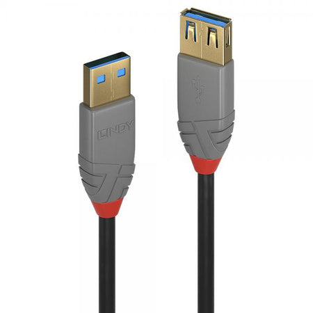 LINDY PROLUNGA USB ANTHRA LINE 3.0 TIPO A MASCHIO A A FEMMINA 2 MT TRIPLA SCHERMATURA GUSCIO IN PVC 10 ANNI DI GARANZIA