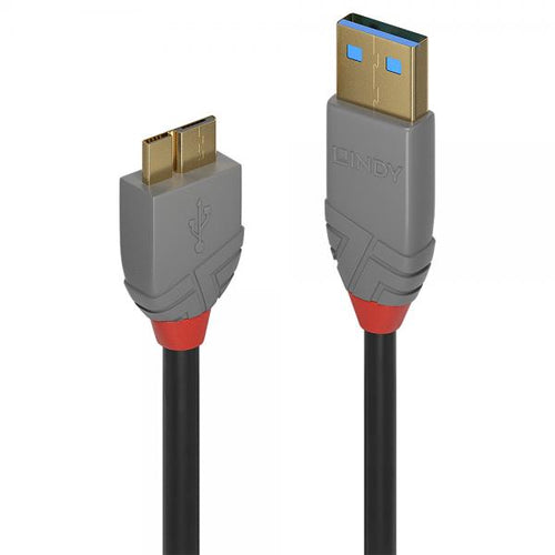 LINDY CAVO USB 3.2 TIPO A A MICRO-B, 5 GBIT/S, ANTHRA LINE, 0.5M