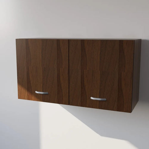 Pensile in Legno Nobilitato di Colore Noce con Ante altezza 48 cm