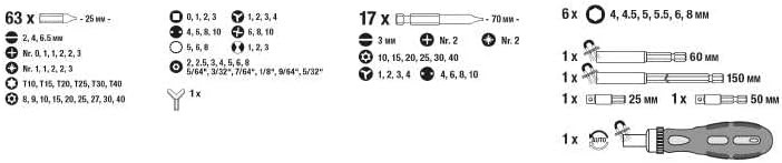 KWB - SET 92 BIT ASSORTITI IN BOX DI ALLUMINIO