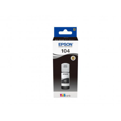 Cartuccia originale ad inchiostro Epson 104 - Flacone di inchiostro originale per stampanti Epson Ecotank - Nero Black