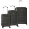 Caterpillar Set 3 pezzi trolley di misura grande, media e piccola CAT Carbon 4 84777 colore Blac
