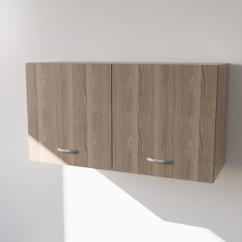 Pensile in Legno Nobilitato di Colore Olmo con Ante altezza 48 cm