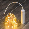 Luci di natale catena Micro Led Fissi e filo in metallo con Power Bank e telecomando 10 mt