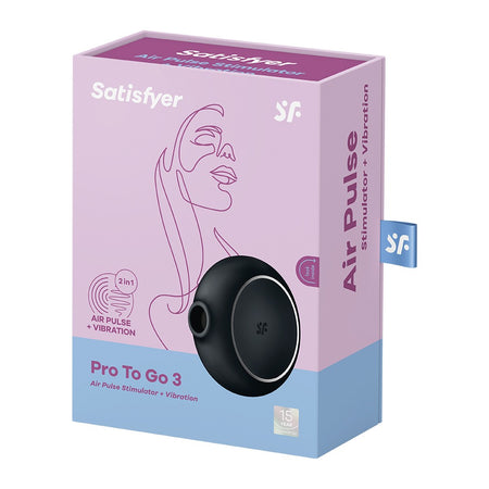 SATISFYER PRO TO GO 3 VIBRATORE E SUCCHIA CLITORIDE A IMPULSO D’ARIA IN SILICONE RICARICABILE USB 2 MOTORI INDIPENDENTI