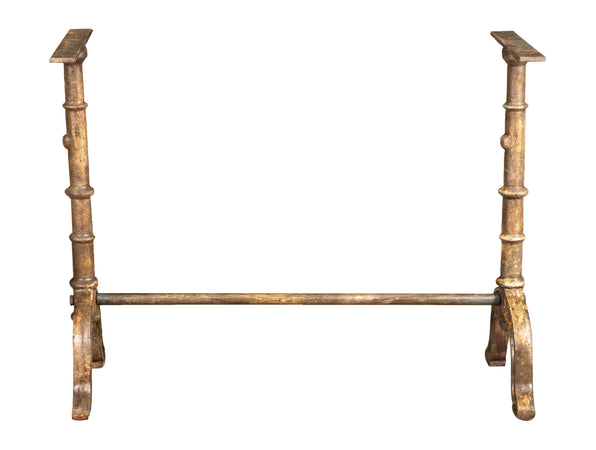 Biscottini Biscottini Base Tavolo Ghisa Anticata Robusta Stabile Finitura Naturale 94x44x74