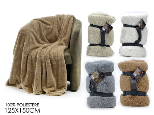Plaid Teddy 125x150cm 4 Assortimenti