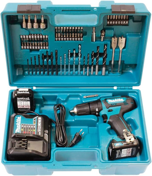 MAKITA HP333DSAX - trapano a percussione a batteria 12V max./2,0 Ah con 2 batterie e caricabatterie in valigetta