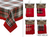 Tovaglia Natalizia Scozzese 140x140 100% Cotone