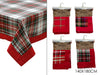 Tovaglia Natalizia Scozzese 140x180cm 100% Cotone
