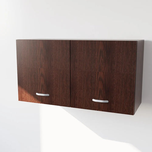 Pensile in Legno Nobilitato di Colore Wenge con Ante altezza 48 cm