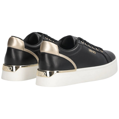 Liu Jo scarpe nere oro sneakers platform PRETTY