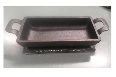 M HOME - PIROFILA RETTANGOLARE IN GHISA CON VASSOIO IN ARDESIA 14X7X4 CM