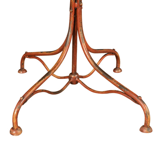 Biscottini Tavolo Ferro Battuto Biscottini Rosso Anticato Forgiato a Mano 74x150x77