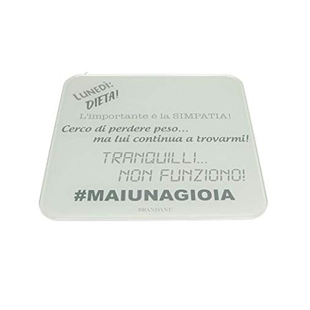 BRANDANI - BILANCIA PESAPERSONE DIGITALE IN ABS E VETRO 31X31