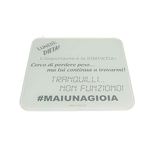 BRANDANI - BILANCIA PESAPERSONE DIGITALE IN ABS E VETRO 31X31