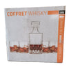 MAITRE CHEF - SET 1 CARAFFA CON 4 BICCHIERI DA WHISKY IN VETRO LAVORATO