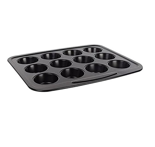 masterpro - stampo 12 muffin in acciaio al carbonio