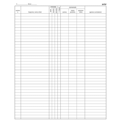 Registro Arrivi Partenze 31X24.5Cm 46Pag E2839 Edipro