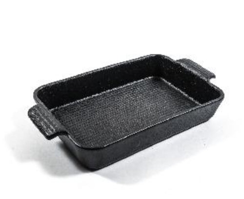 M HOME - PIROFILA NERA IN PORCELLANA CON MANICI 26X15X4.5 CM
