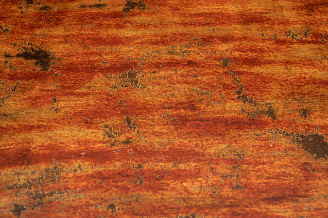 Biscottini TAVOLO IN FERRO BATTUTO FINITURA ROSSO ANTICATO quadrato dimensioni lunghezza