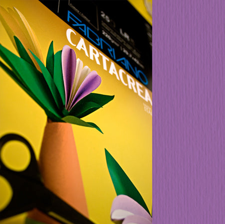Blister 10Fg Cartoncino 35X50Cm 220Gr Viola Cartacrea Fabriano