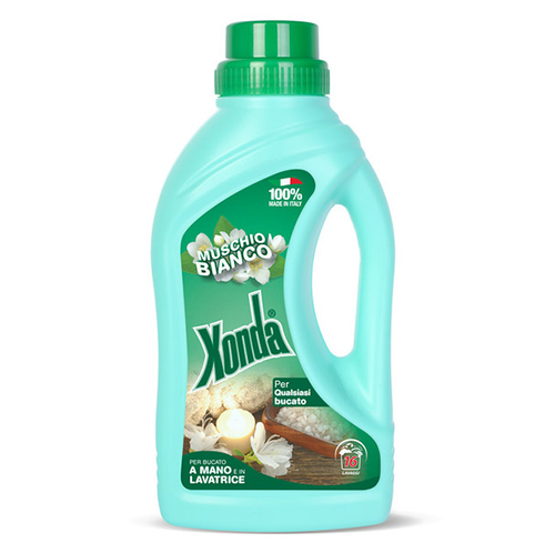 XONDA - DETERSIVO LIQUIDO LAVATRICE MUSCHIO BIANCO 16 LAVAGGI 1 LT.