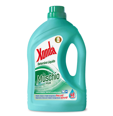 XONDA - DETERSIVO LIQUIDO LAVATRICE MUSCHIO BIANCO 48 LAVAGGI 3 LT.