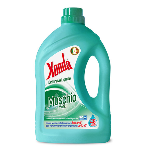 XONDA - DETERSIVO LIQUIDO LAVATRICE MUSCHIO BIANCO 48 LAVAGGI 3 LT.